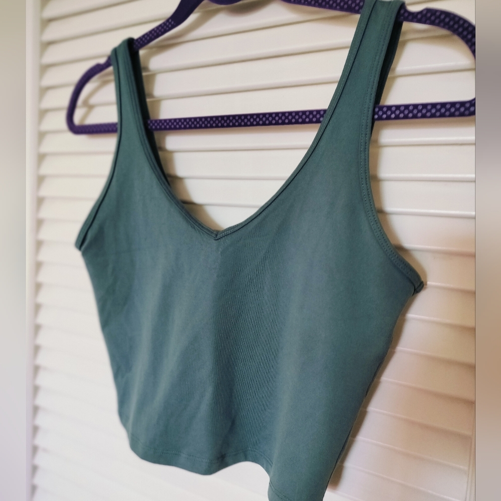 Hollister Dark Green Cami/Tank Top Size Medium